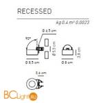 Спот (точечный светильник) Axo Light Favilla E 8 105 4 07 1 3 - Схема