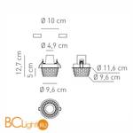 Встраиваемый светильник Axo Light Fedora FA FEDORA FAFEDORAXXXXGU1 - Схема