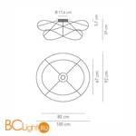 Потолочный светильник Axo Light Hoops PL HOOPS 2 PLHOOPS2ORORLED - Схема