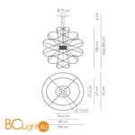 Подвесной светильник Axo Light Hoops SP HOOPS 6 SPHOOPS6ORORLED - Схема