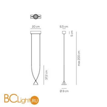 Подвесной светильник Axo Light Jewel SP JEWE 01 NE NE LED - Схема