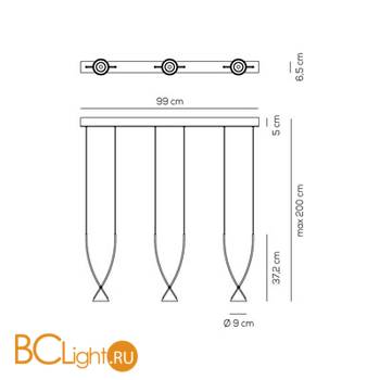 Подвесной светильник Axo Light Jewel SP JEWE 03 NE NE LED - Схема