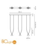 Подвесной светильник Axo Light Jewel SP JEWE 03 NE NE LED - Схема