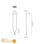 Подвесной светильник Axo Light Jewel SP JEWD 01 SA NE LED - Схема