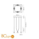 Подвесной светильник Axo Light Jewel SP JEWE 04 NE NE LED - Схема