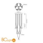 Подвесной светильник Axo Light Jewel SP JEWD 10 NE NE LED - Схема