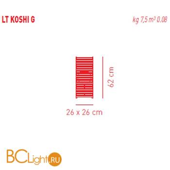 Настольная лампа AxoLight Koshi LT KOSHI G LTKOSHIGWECRE27 - Схема