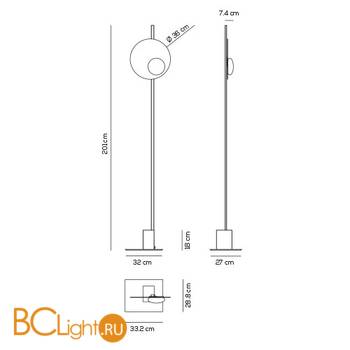 Напольный светильник Axo Light Kwic PT KWIC 36 NE XX LED - Схема