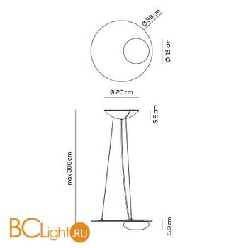 Подвесной светильник Axo Light Kwic SP KWIC 36 RA XX LED - Схема