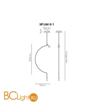 Подвесной светильник Axo Light Liaison SP LIAI G 1 OO NE LED - Схема