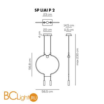 Подвесной светильник Axo Light Liaison SP LIAI P 2 NE OO LED - Схема