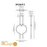 Подвесной светильник Axo Light Liaison SP LIAI P 2 NE OO LED - Схема