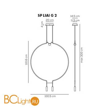 Подвесной светильник Axo Light Liaison SP LIAI G 2 OO NE LED - Схема