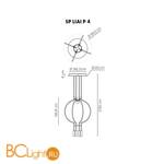 Подвесной светильник Axo Light Liaison SP LIAI P 4 NE OO LED - Схема