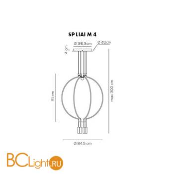 Подвесной светильник Axo Light Liaison SP LIAI M 4 NE OO LED - Схема