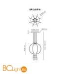 Подвесной светильник Axo Light Liaison SP LIAI P 8 OO NE LED - Схема