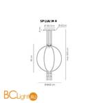 Подвесной светильник Axo Light Liaison SP LIAI M 8 OO NE LED - Схема