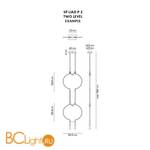 Подвесной светильник Axo Light Liaison SP LIAD P 2 NE OO LED - Схема