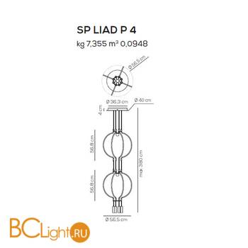 Подвесной светильник Axo Light Liaison SP LIAD P 4 NE OO LED - Схема