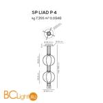 Подвесной светильник Axo Light Liaison SP LIAD P 4 NE OO LED - Схема