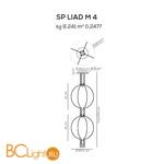 Подвесной светильник Axo Light Liaison SP LIAD M 4 NE OO LED - Схема