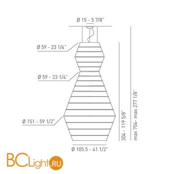 Подвесной светильник Axo Light Lightecture Layers SP LAY B SPLAYBXXE27BCXX - Схема