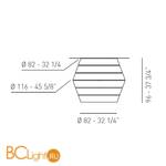 Потолочный светильник Axo Light Lightecture Layers PL LAY G PLLAYGXXE27BCXX - Схема