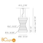 Подвесной светильник Axo Light Lightecture Layers SP LAY F SPLAYFXXE27BCXX - Схема