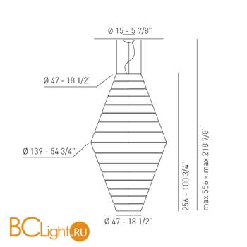 Подвесной светильник Axo Light Lightecture Layers SP LAY C SPLAYCXXE27MTXX - Схема