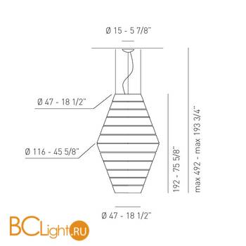 Подвесной светильник Axo Light Lightecture Layers SP LAY D SPLAYDXXE27RBXX - Схема