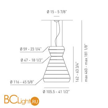 Подвесной светильник Axo Light Lightecture Layers SP LAY A SPLAYAXXE27ARXX - Схема