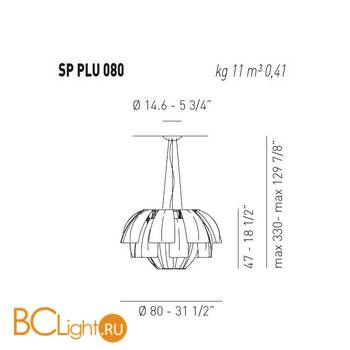 Подвесной светильник Axo Light Lightecture Plumage SP PLU 080 SPPLU080E27BCXX - Схема