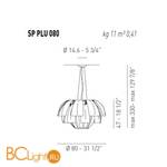 Подвесной светильник Axo Light Lightecture Plumage SP PLU 080 SPPLU080E27BCXX - Схема