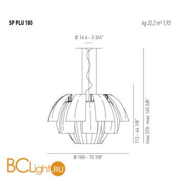 Подвесной светильник Axo Light Lightecture Plumage SP PLU 180 SPPLU180E27VEXX - Схема
