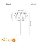 Торшер Axo Light Lightecture Plumage PT PLU 180 PTPLU180E27RSXX - Схема