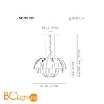 Подвесной светильник Axo Light Lightecture Plumage SP PLU 120 SPPLU120E27BCXXE27 - Схема