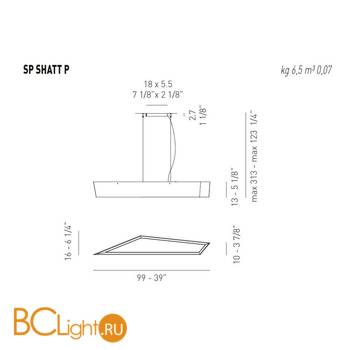 Подвесной светильник Axo Light Lightecture Shatter SP SHATT P SPSHATTPLEDBCXX - Схема