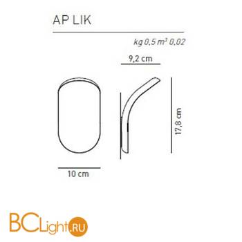 Настенный светильник Axo Light Lik AP LIK XXX BR XX LED - Схема