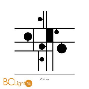 Настенный светильник Axo Light Manifesto APMANIFESTO Nero - Схема