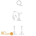 Подвесной светильник Axo Light Manto SP MAN070 GR XX LED - Схема