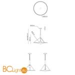 Подвесной светильник Axo Light Manto SP MAN120 GR XX LED - Схема