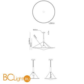 Подвесной светильник Axo Light Manto SP MAN 180 GR XX LED - Схема