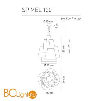 Подвесной светильник Axo Light Melting Pot SP MEL 120 FC - Схема