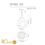 Подвесной светильник Axo Light Melting Pot SP MEL 120 FC - Схема