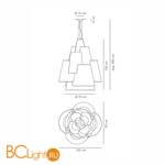 Подвесной светильник Axo Light Melting Pot SP MEL 120 SPMEL120BCXXE27+DSPMELTING120XX - Схема