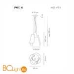 Подвесной светильник Axo Light Melting Pot SP MELT 60 SPMELT60BCXXE27 - Схема