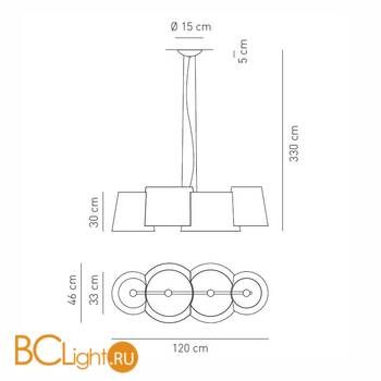 Подвесной светильник Axo Light Melting Pot SP MEL 115 SPMEL115NEXXE27 - Схема