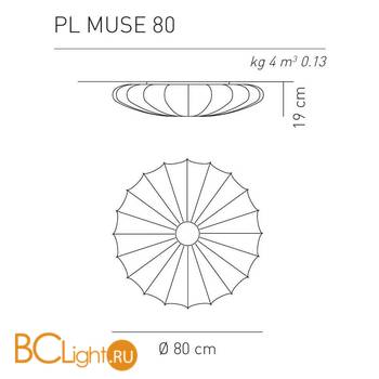 Настенно-потолочный светильник Axo Light Muse PL MUSE 80 Rosso PLMUSE80RSXXE27 - Схема