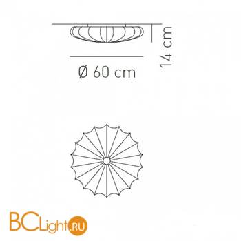 Настенно-потолочный светильник Axo Light Muse PL MUSE 60 Arancio PLMUSE60ARXXE27 - Схема