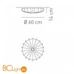 Настенно-потолочный светильник Axo Light Muse PL MUSE 60 Bianco PLMUSE60BCXXE27 - Схема